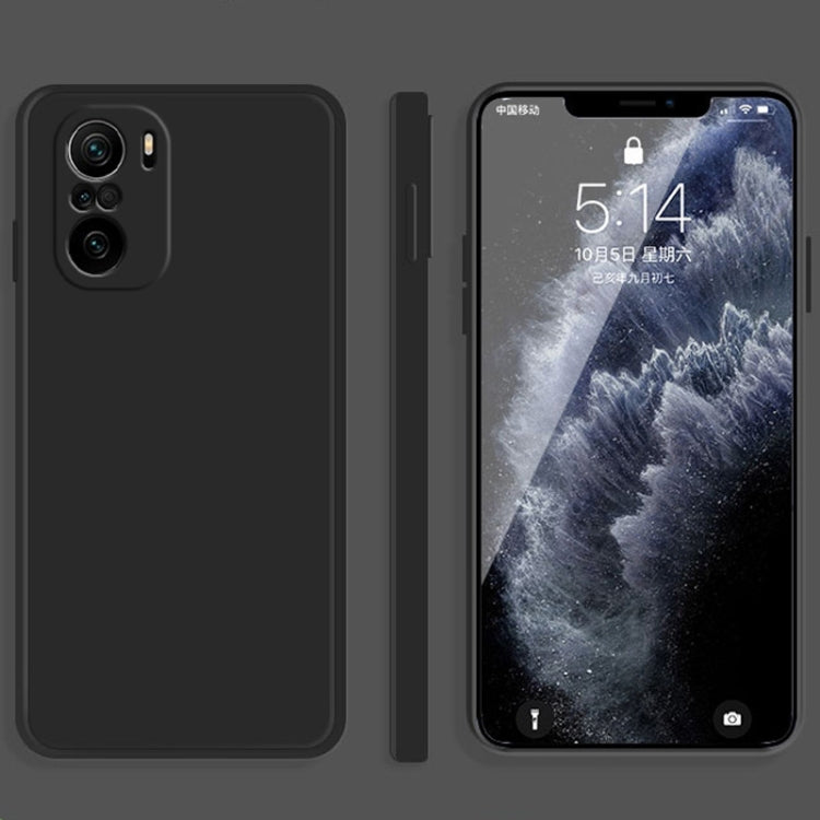 Solid Color Imitation Liquid Silicone Straight Edge Dropproof Full Coverage Protective Case, For Xiaomi Redmi K40, For Xiaomi Redmi K40 Pro