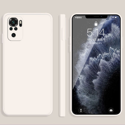 Solid Color Imitation Liquid Silicone Straight Edge Dropproof Full Coverage Protective Case, For Xiaomi Redmi Note 10, For Xiaomi Redmi Note 10 Pro