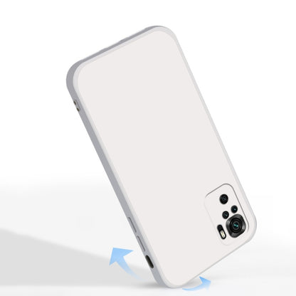 Solid Color Imitation Liquid Silicone Straight Edge Dropproof Full Coverage Protective Case, For Xiaomi Redmi Note 10, For Xiaomi Redmi Note 10 Pro