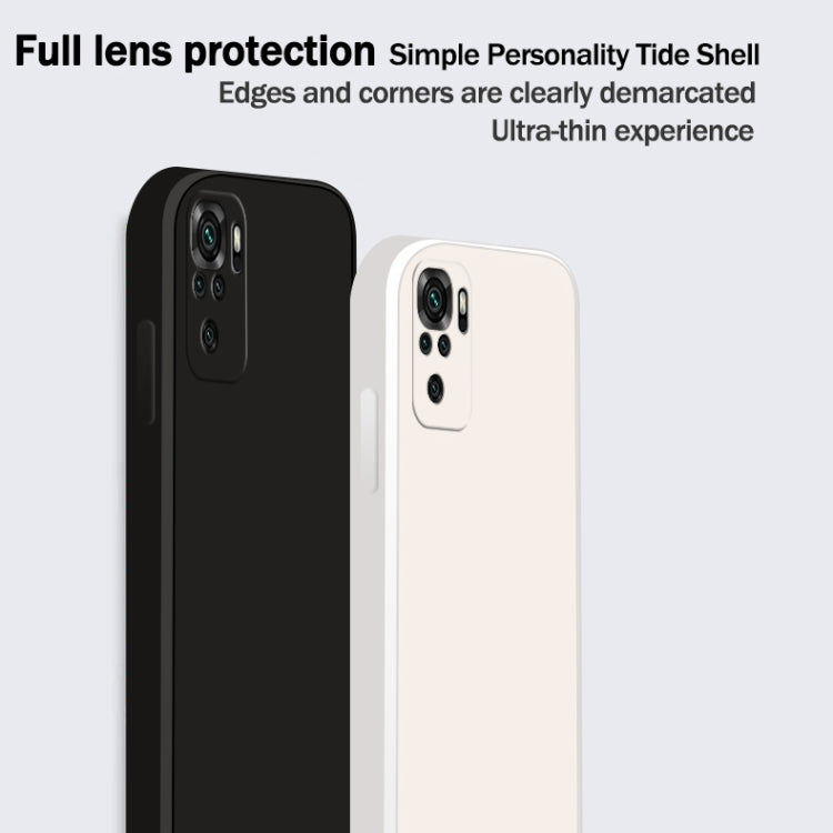 Solid Color Imitation Liquid Silicone Straight Edge Dropproof Full Coverage Protective Case, For Xiaomi Redmi Note 10, For Xiaomi Redmi Note 10 Pro
