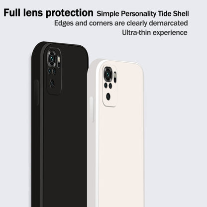 Solid Color Imitation Liquid Silicone Straight Edge Dropproof Full Coverage Protective Case, For Xiaomi Redmi Note 10, For Xiaomi Redmi Note 10 Pro
