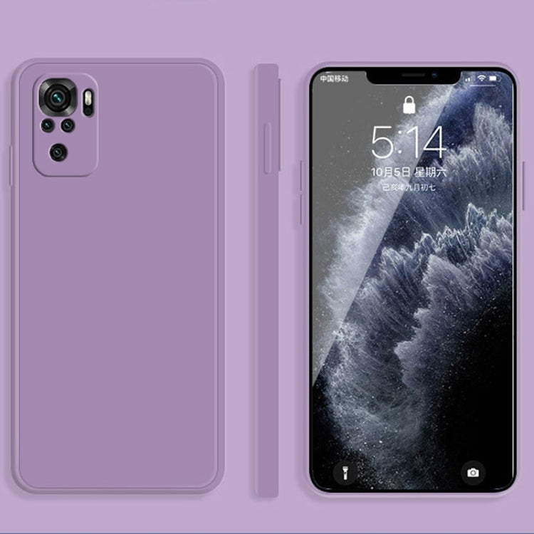 Solid Color Imitation Liquid Silicone Straight Edge Dropproof Full Coverage Protective Case, For Xiaomi Redmi Note 10, For Xiaomi Redmi Note 10 Pro