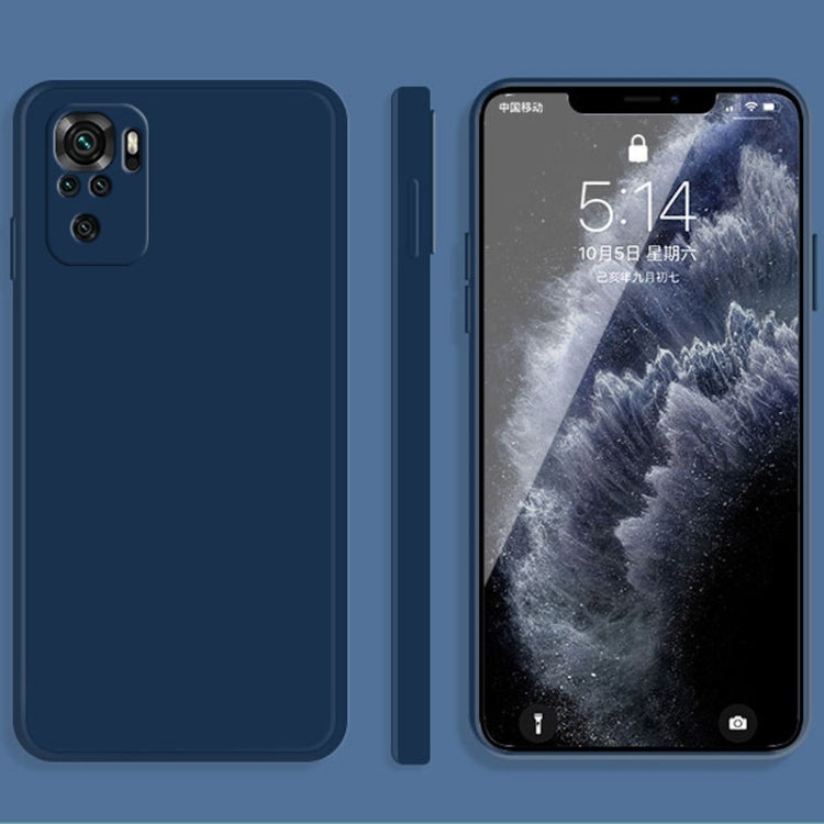 Solid Color Imitation Liquid Silicone Straight Edge Dropproof Full Coverage Protective Case, For Xiaomi Redmi Note 10, For Xiaomi Redmi Note 10 Pro