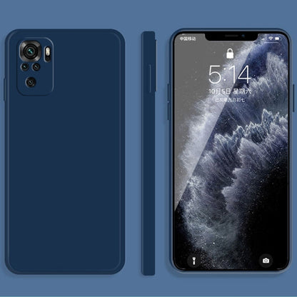 Solid Color Imitation Liquid Silicone Straight Edge Dropproof Full Coverage Protective Case, For Xiaomi Redmi Note 10, For Xiaomi Redmi Note 10 Pro