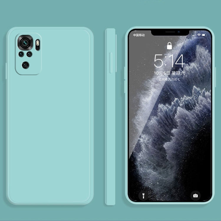 Solid Color Imitation Liquid Silicone Straight Edge Dropproof Full Coverage Protective Case, For Xiaomi Redmi Note 10, For Xiaomi Redmi Note 10 Pro