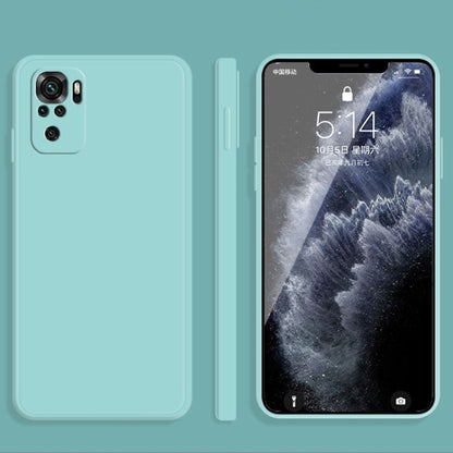 Solid Color Imitation Liquid Silicone Straight Edge Dropproof Full Coverage Protective Case, For Xiaomi Redmi Note 10, For Xiaomi Redmi Note 10 Pro