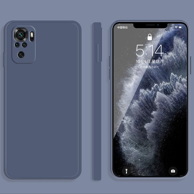 Solid Color Imitation Liquid Silicone Straight Edge Dropproof Full Coverage Protective Case, For Xiaomi Redmi Note 10, For Xiaomi Redmi Note 10 Pro