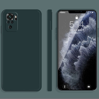 Solid Color Imitation Liquid Silicone Straight Edge Dropproof Full Coverage Protective Case, For Xiaomi Redmi Note 10, For Xiaomi Redmi Note 10 Pro