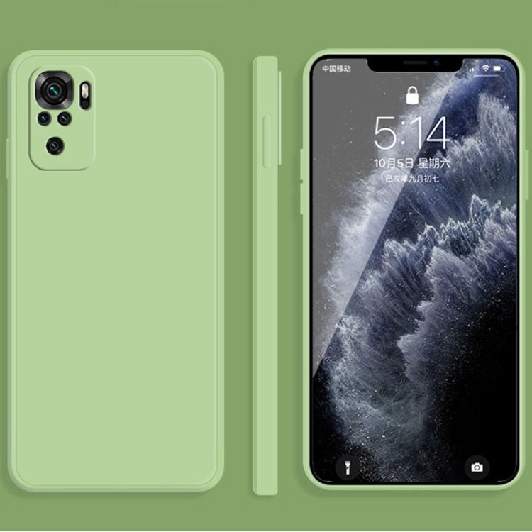Solid Color Imitation Liquid Silicone Straight Edge Dropproof Full Coverage Protective Case, For Xiaomi Redmi Note 10, For Xiaomi Redmi Note 10 Pro