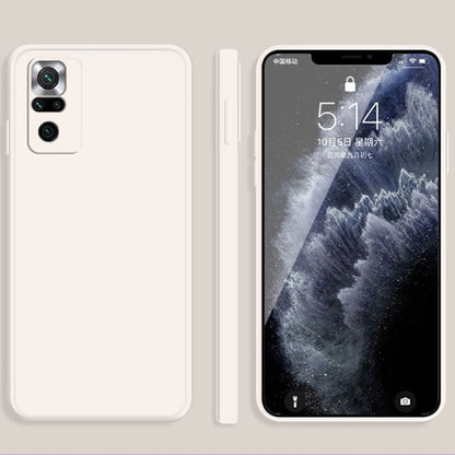 Solid Color Imitation Liquid Silicone Straight Edge Dropproof Full Coverage Protective Case, For Xiaomi Redmi Note 10, For Xiaomi Redmi Note 10 Pro