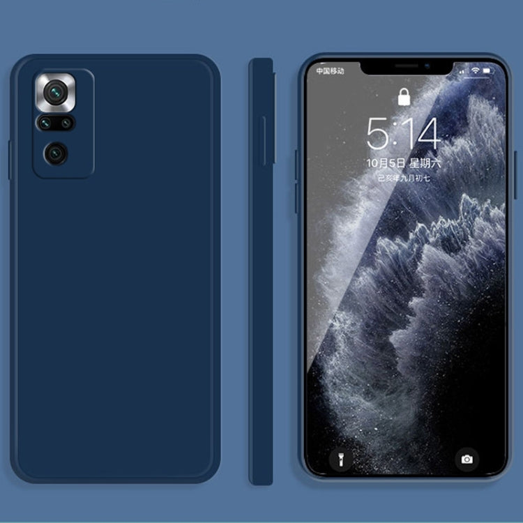 Solid Color Imitation Liquid Silicone Straight Edge Dropproof Full Coverage Protective Case, For Xiaomi Redmi Note 10, For Xiaomi Redmi Note 10 Pro