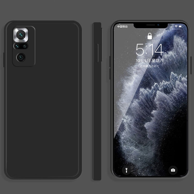 Solid Color Imitation Liquid Silicone Straight Edge Dropproof Full Coverage Protective Case, For Xiaomi Redmi Note 10, For Xiaomi Redmi Note 10 Pro