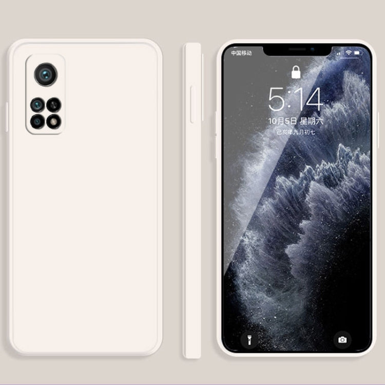 Solid Color Imitation Liquid Silicone Straight Edge Dropproof Full Coverage Protective Case, For Xiaomi Mi 10 Pro, For Xiaomi Mi 10T