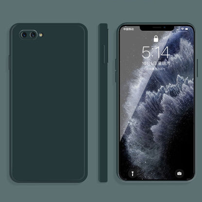 Solid Color Imitation Liquid Silicone Straight Edge Dropproof Full Coverage Protective Case, For OPPO A5 / A3s, For OPPO Find X3