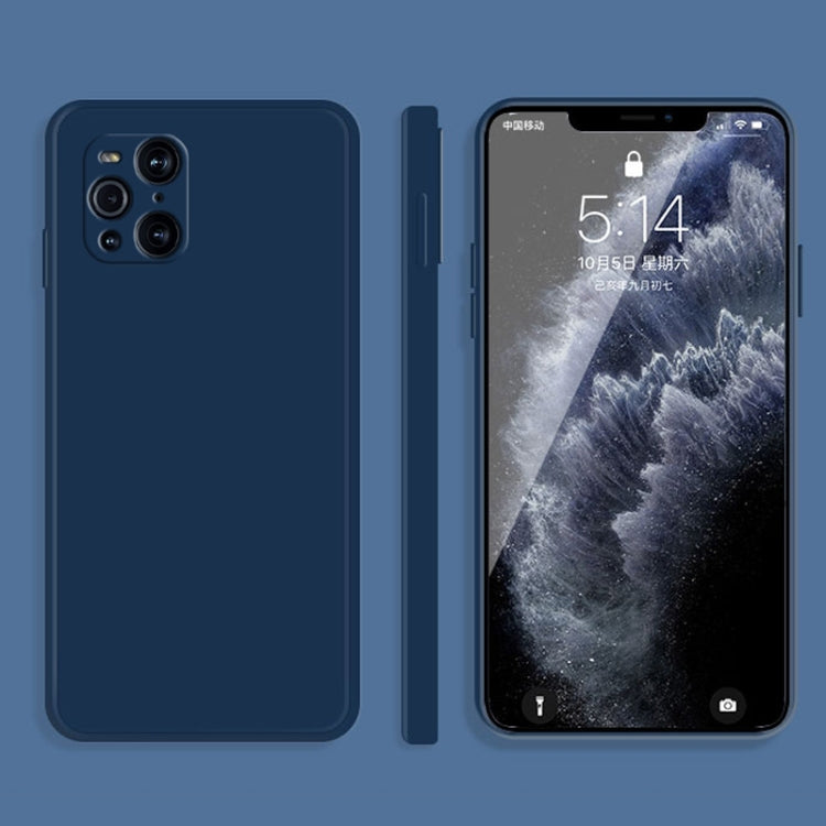 Solid Color Imitation Liquid Silicone Straight Edge Dropproof Full Coverage Protective Case, For OPPO A5 / A3s, For OPPO Find X3