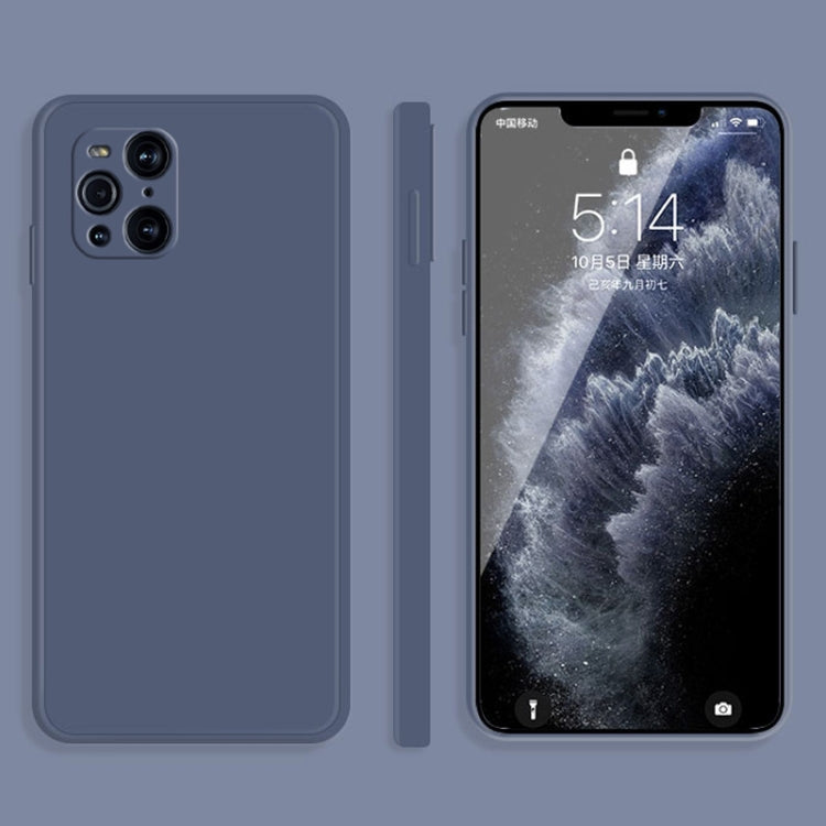 Solid Color Imitation Liquid Silicone Straight Edge Dropproof Full Coverage Protective Case, For OPPO A5 / A3s, For OPPO Find X3