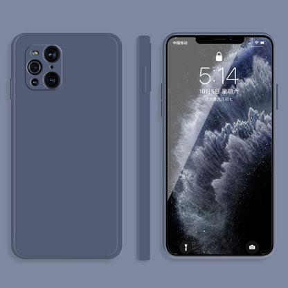 Solid Color Imitation Liquid Silicone Straight Edge Dropproof Full Coverage Protective Case, For OPPO A5 / A3s, For OPPO Find X3