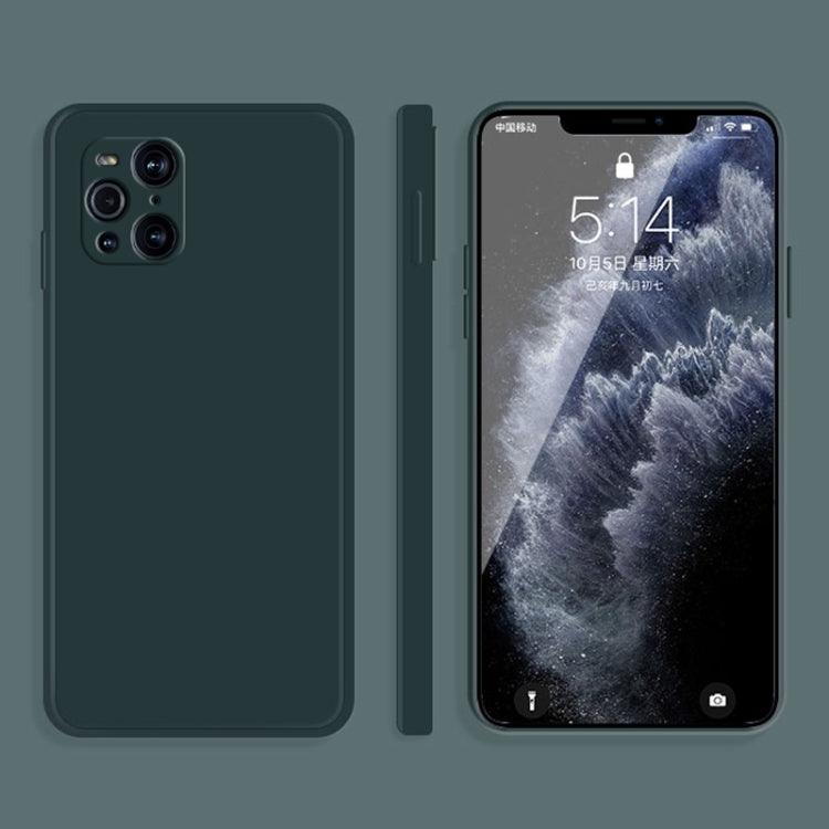 Solid Color Imitation Liquid Silicone Straight Edge Dropproof Full Coverage Protective Case, For OPPO A5 / A3s, For OPPO Find X3