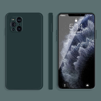 Solid Color Imitation Liquid Silicone Straight Edge Dropproof Full Coverage Protective Case, For OPPO A5 / A3s, For OPPO Find X3
