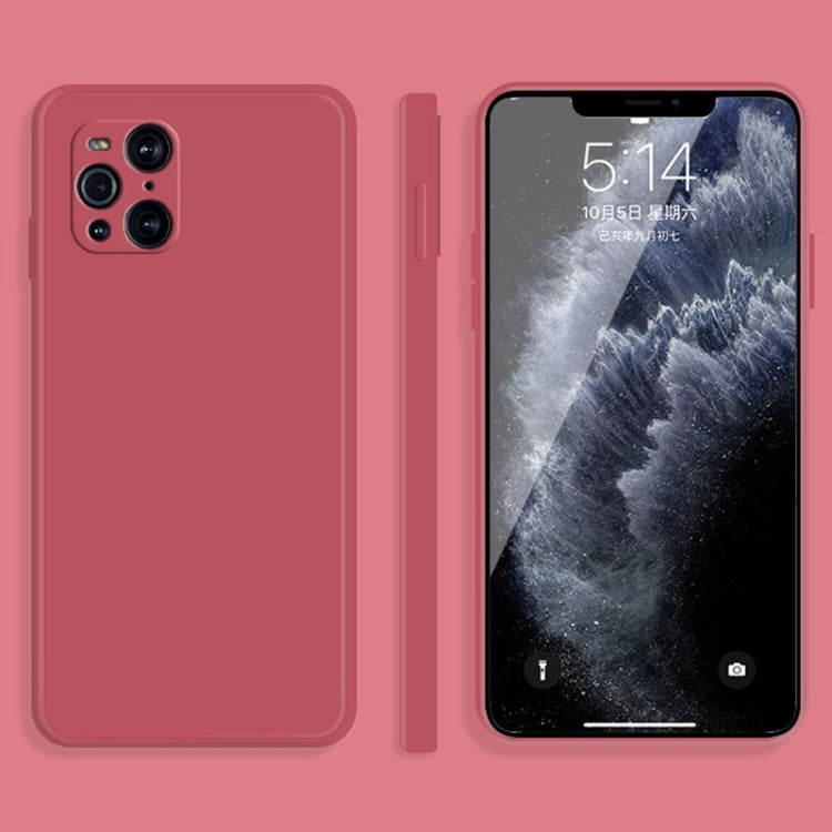 Solid Color Imitation Liquid Silicone Straight Edge Dropproof Full Coverage Protective Case, For OPPO A5 / A3s, For OPPO Find X3