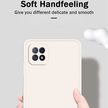 Solid Color Imitation Liquid Silicone Straight Edge Dropproof Full Coverage Protective Case, For OPPO A72, For OPPO Reno4 SE
