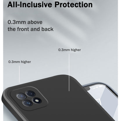 Solid Color Imitation Liquid Silicone Straight Edge Dropproof Full Coverage Protective Case, For OPPO A72, For OPPO Reno4 SE