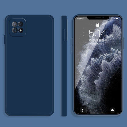 Solid Color Imitation Liquid Silicone Straight Edge Dropproof Full Coverage Protective Case, For OPPO A72, For OPPO Reno4 SE
