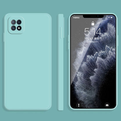 Solid Color Imitation Liquid Silicone Straight Edge Dropproof Full Coverage Protective Case, For OPPO A72, For OPPO Reno4 SE