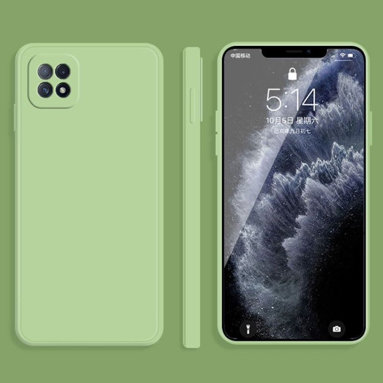 Solid Color Imitation Liquid Silicone Straight Edge Dropproof Full Coverage Protective Case, For OPPO A72, For OPPO Reno4 SE