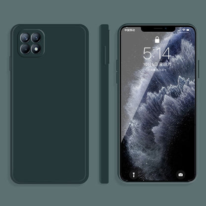 Solid Color Imitation Liquid Silicone Straight Edge Dropproof Full Coverage Protective Case, For OPPO A72, For OPPO Reno4 SE