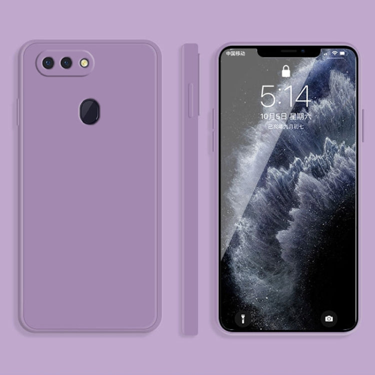 Solid Color Imitation Liquid Silicone Straight Edge Dropproof Full Coverage Protective Case, For OPPO R15, For OPPO Reno3