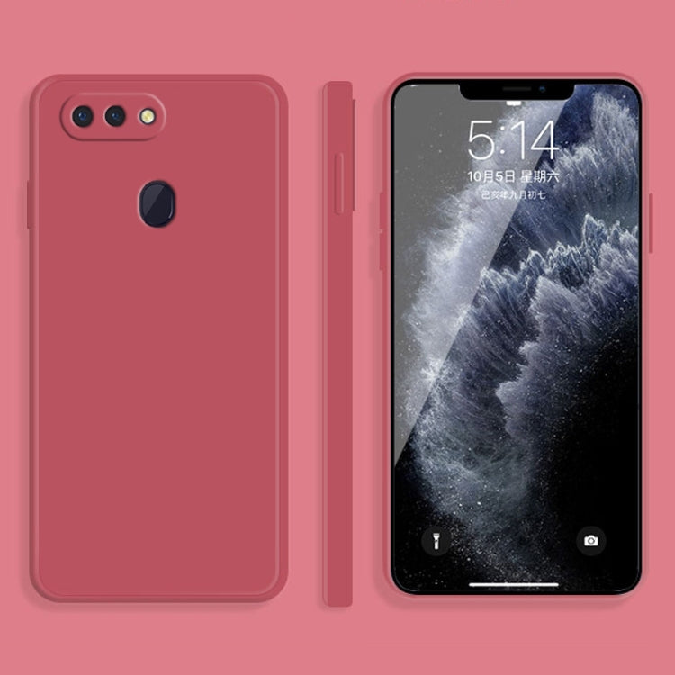 Solid Color Imitation Liquid Silicone Straight Edge Dropproof Full Coverage Protective Case, For OPPO R15, For OPPO Reno3