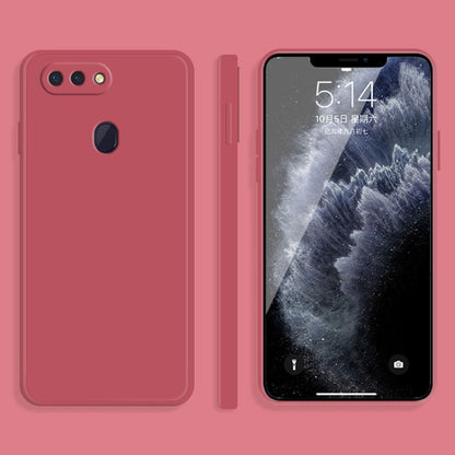 Solid Color Imitation Liquid Silicone Straight Edge Dropproof Full Coverage Protective Case, For OPPO R15, For OPPO Reno3