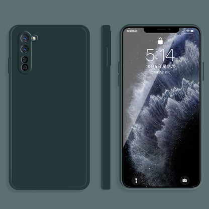 Solid Color Imitation Liquid Silicone Straight Edge Dropproof Full Coverage Protective Case, For OPPO R15, For OPPO Reno3