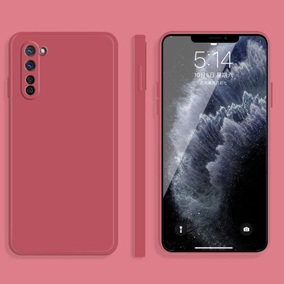 Solid Color Imitation Liquid Silicone Straight Edge Dropproof Full Coverage Protective Case, For OPPO R15, For OPPO Reno3