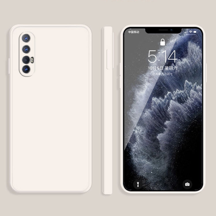 Solid Color Imitation Liquid Silicone Straight Edge Dropproof Full Coverage Protective Case, For OPPO Reno3 Pro, For OPPO Reno4 Pro