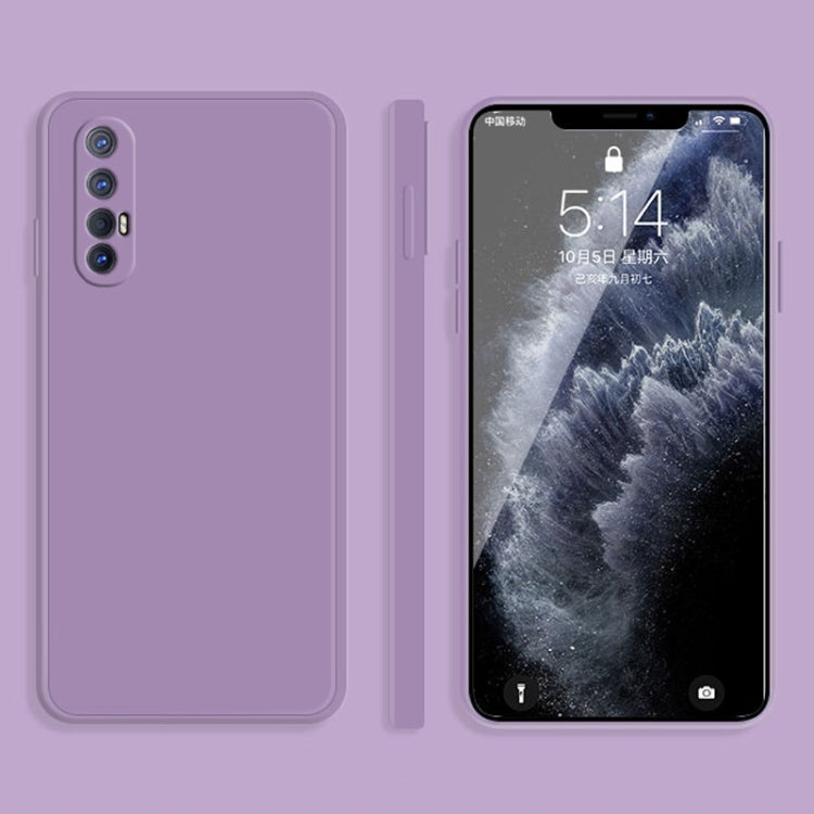Solid Color Imitation Liquid Silicone Straight Edge Dropproof Full Coverage Protective Case, For OPPO Reno3 Pro, For OPPO Reno4 Pro