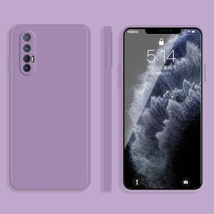 Solid Color Imitation Liquid Silicone Straight Edge Dropproof Full Coverage Protective Case, For OPPO Reno3 Pro, For OPPO Reno4 Pro