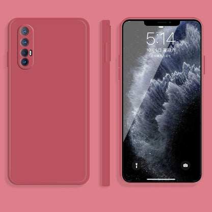 Solid Color Imitation Liquid Silicone Straight Edge Dropproof Full Coverage Protective Case, For OPPO Reno3 Pro, For OPPO Reno4 Pro