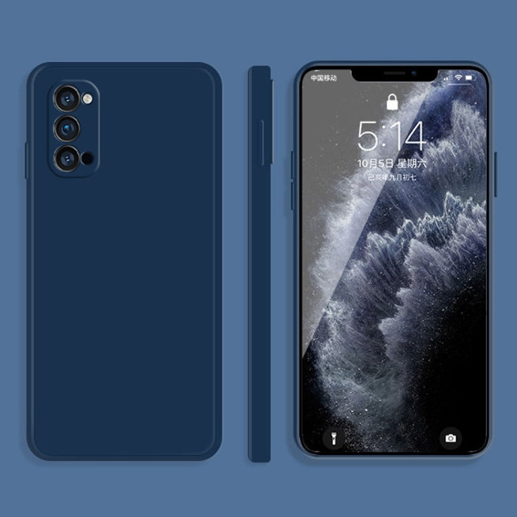 Solid Color Imitation Liquid Silicone Straight Edge Dropproof Full Coverage Protective Case, For OPPO Reno3 Pro, For OPPO Reno4 Pro