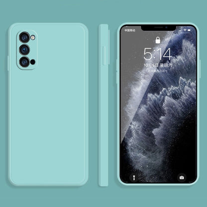 Solid Color Imitation Liquid Silicone Straight Edge Dropproof Full Coverage Protective Case, For OPPO Reno3 Pro, For OPPO Reno4 Pro