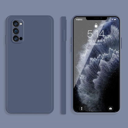 Solid Color Imitation Liquid Silicone Straight Edge Dropproof Full Coverage Protective Case, For OPPO Reno3 Pro, For OPPO Reno4 Pro