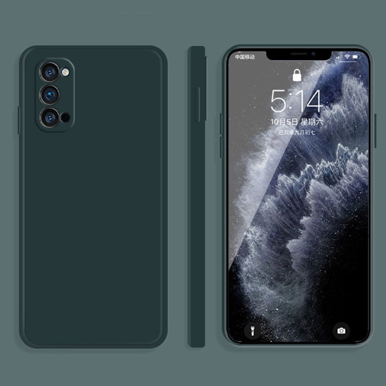 Solid Color Imitation Liquid Silicone Straight Edge Dropproof Full Coverage Protective Case, For OPPO Reno3 Pro, For OPPO Reno4 Pro