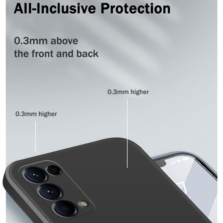 Solid Color Imitation Liquid Silicone Straight Edge Dropproof Full Coverage Protective Case, For OPPO Reno5 Pro, For OPPO Reno5 Pro+