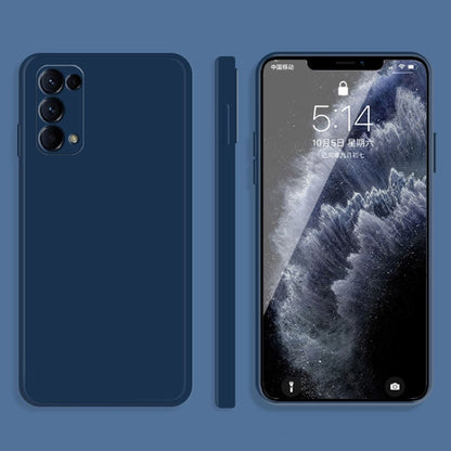 Solid Color Imitation Liquid Silicone Straight Edge Dropproof Full Coverage Protective Case, For OPPO Reno5 Pro, For OPPO Reno5 Pro+