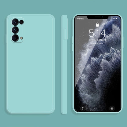 Solid Color Imitation Liquid Silicone Straight Edge Dropproof Full Coverage Protective Case, For OPPO Reno5 Pro, For OPPO Reno5 Pro+