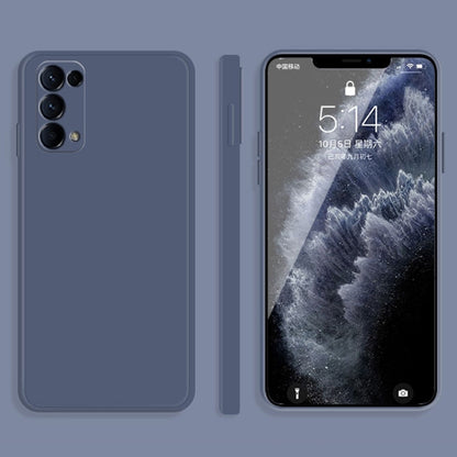 Solid Color Imitation Liquid Silicone Straight Edge Dropproof Full Coverage Protective Case, For OPPO Reno5 Pro, For OPPO Reno5 Pro+