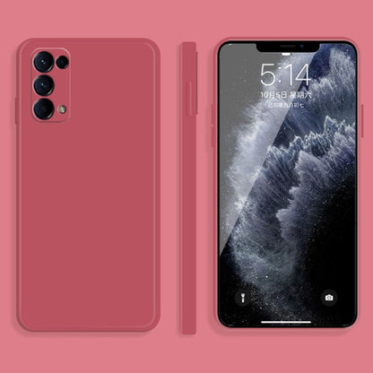 Solid Color Imitation Liquid Silicone Straight Edge Dropproof Full Coverage Protective Case, For OPPO Reno5 Pro, For OPPO Reno5 Pro+