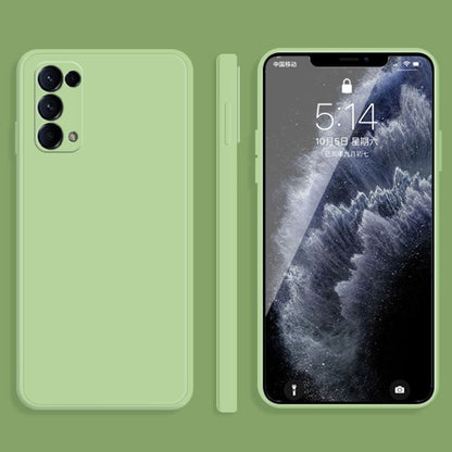 Solid Color Imitation Liquid Silicone Straight Edge Dropproof Full Coverage Protective Case, For OPPO Reno5 Pro, For OPPO Reno5 Pro+