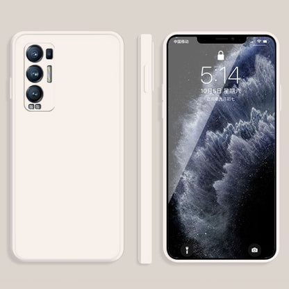 Solid Color Imitation Liquid Silicone Straight Edge Dropproof Full Coverage Protective Case, For OPPO Reno5 Pro, For OPPO Reno5 Pro+